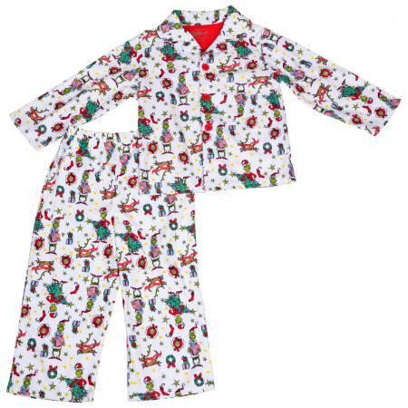 Dr. Suess The Grinch All Over Print Toddler 2-Piece Sleep Set